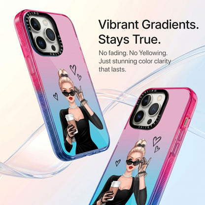 Cafe Muse Ultrabling Aura iPhone case side profile showing slim design
