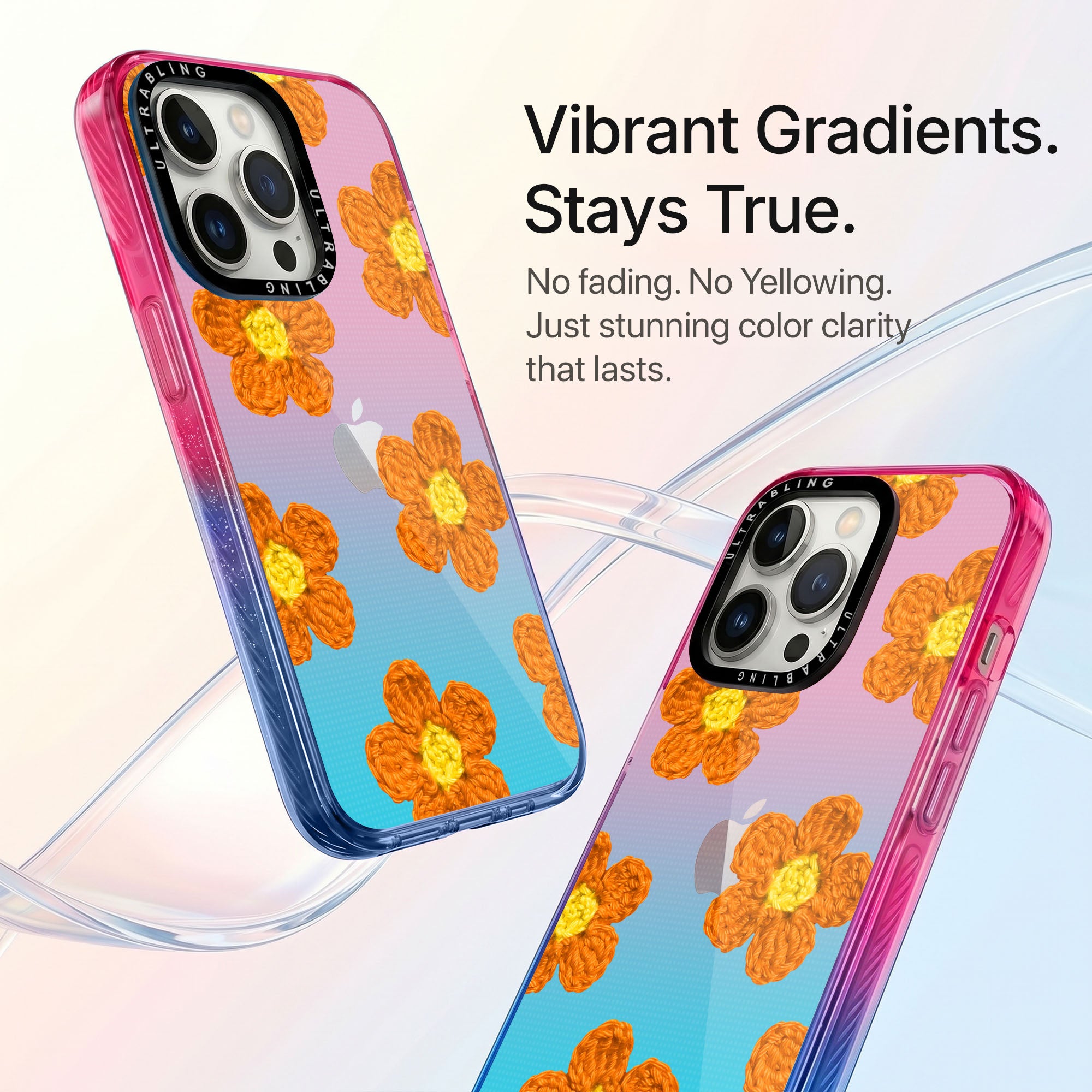 Marigold Ultrabling Aura iPhone case side profile showing slim design