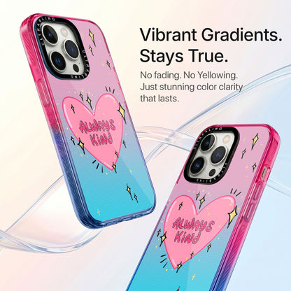 Kind Heart Ultrabling Aura iPhone case side profile showing slim design