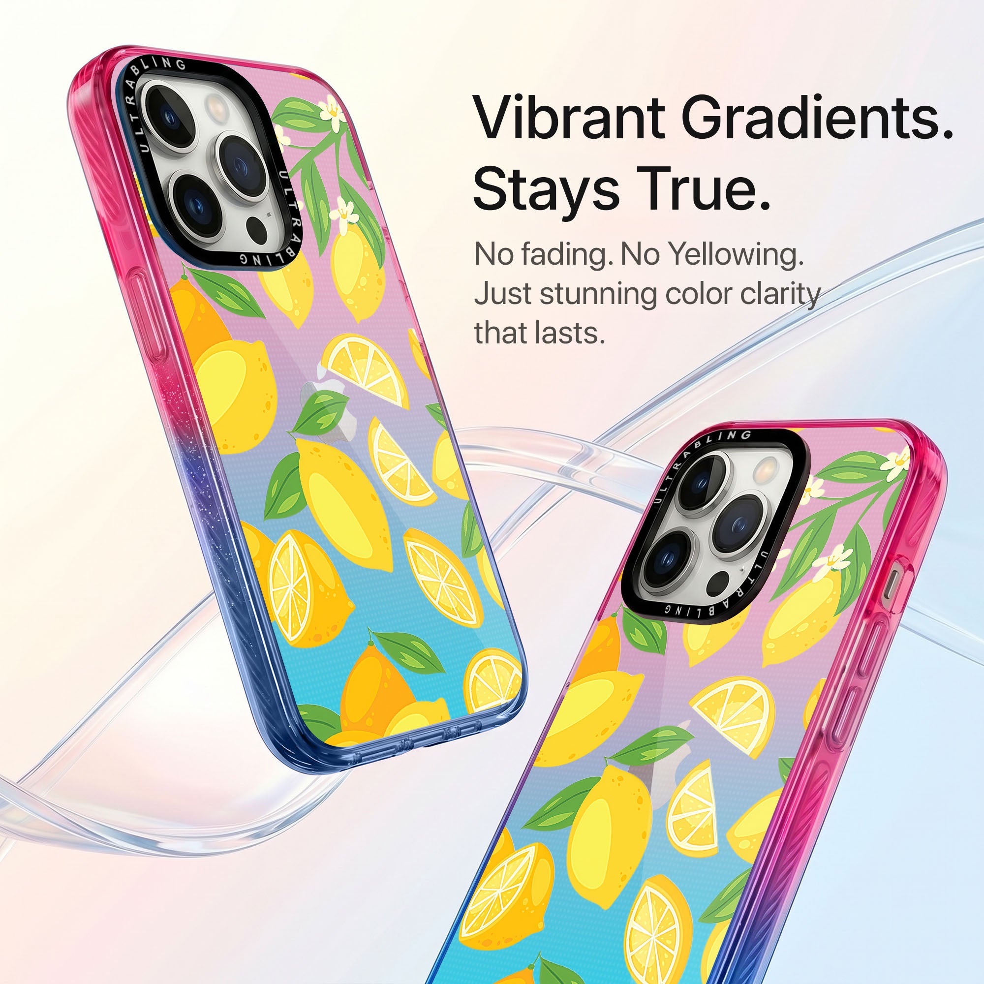 Limonata Ultrabling Aura iPhone case side profile showing slim design