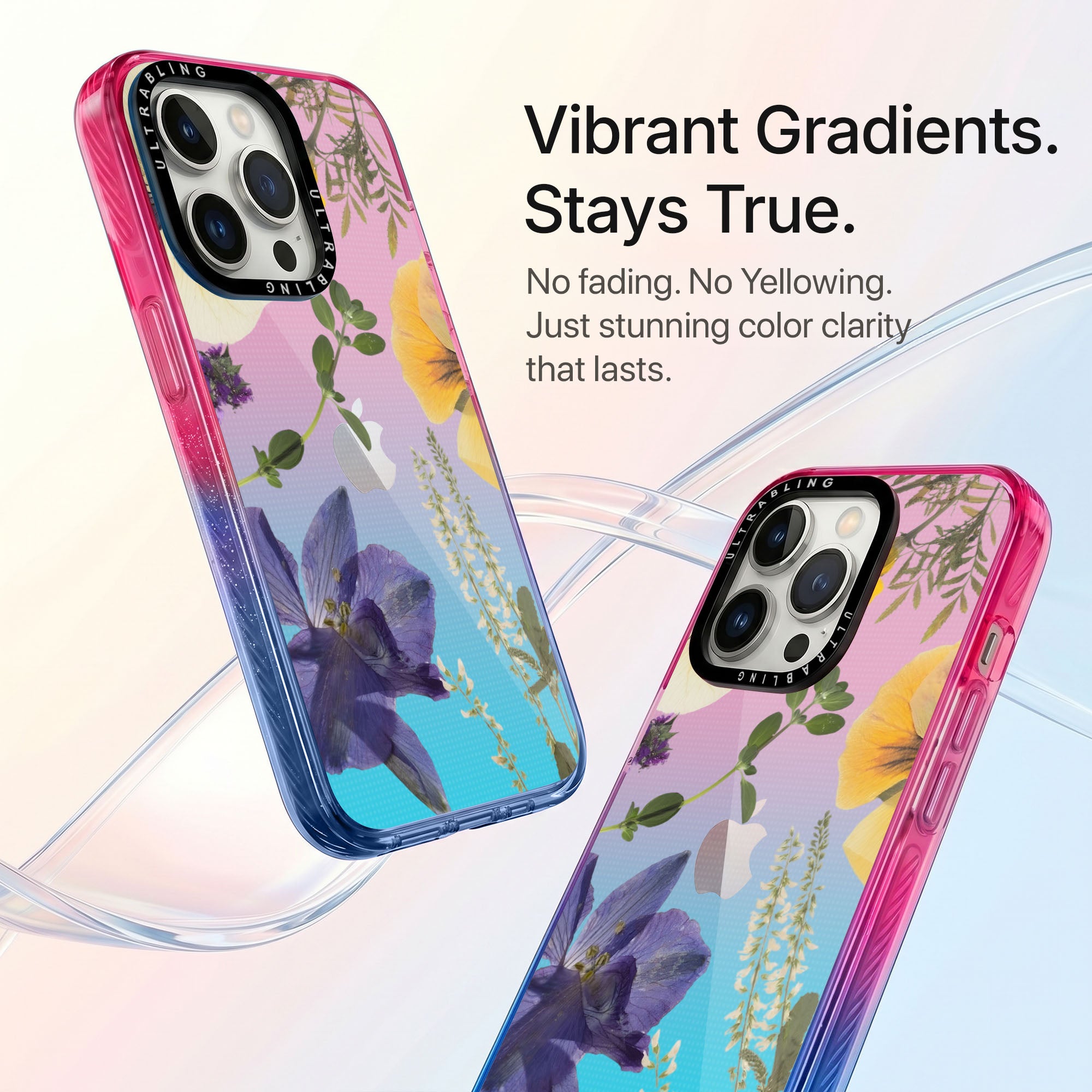 Iris Muse Ultrabling Aura iPhone case side profile showing slim design