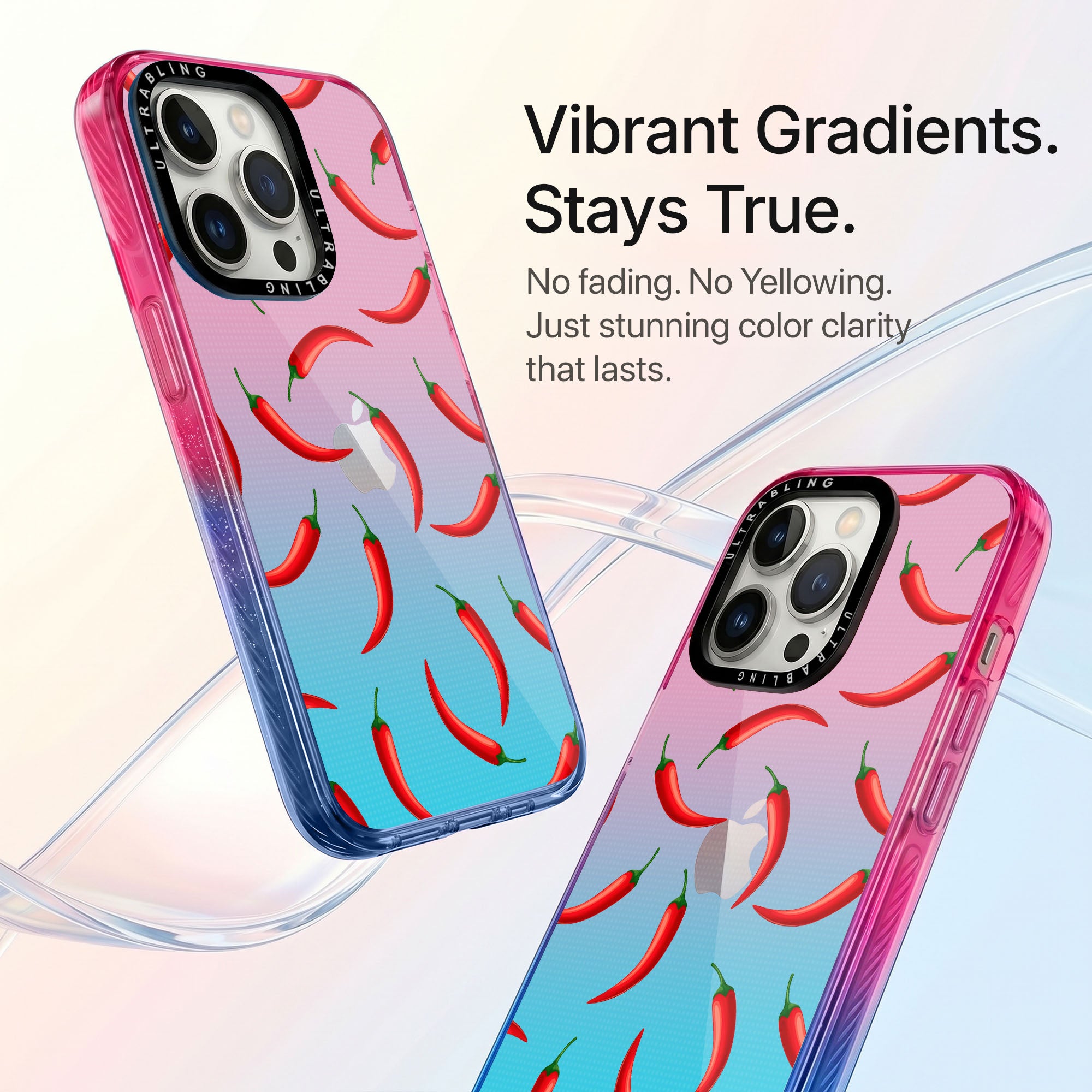 Hot Chili Ultrabling Aura iPhone case side profile showing slim design