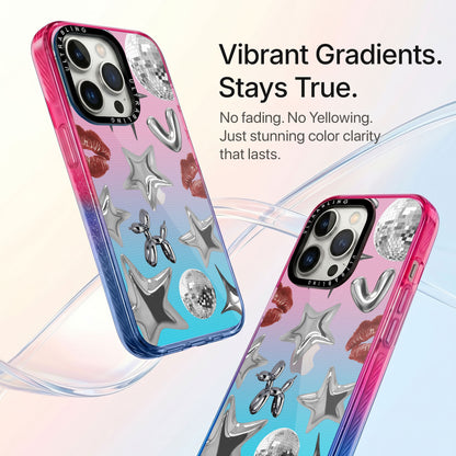 Chrome Crush Ultrabling Aura iPhone case side profile showing slim design
