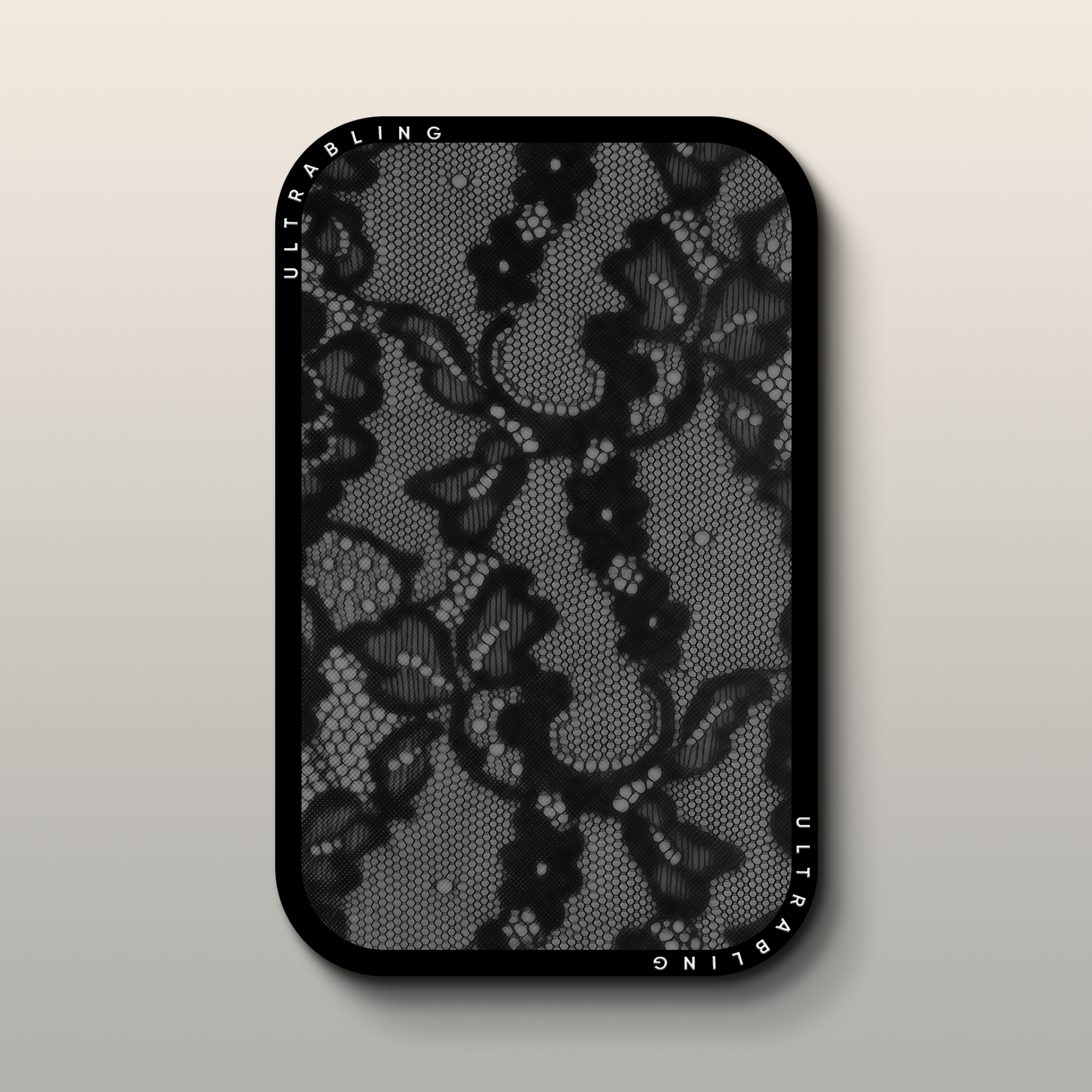 Noir Lace MagSafe Wallet - Front View