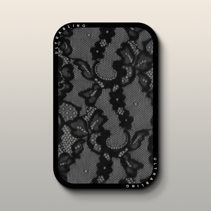 Noir Lace MagSafe Wallet - Front View