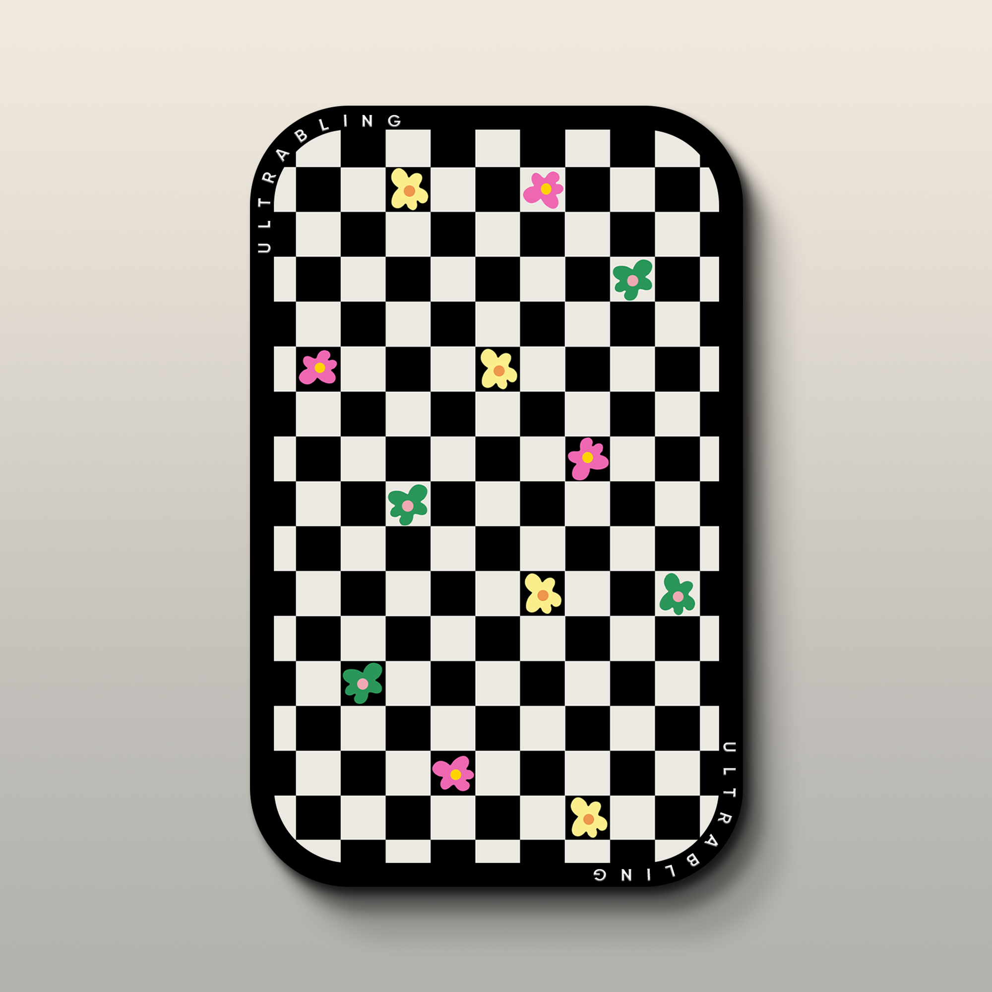 Retro Check MagSafe Wallet - Front View