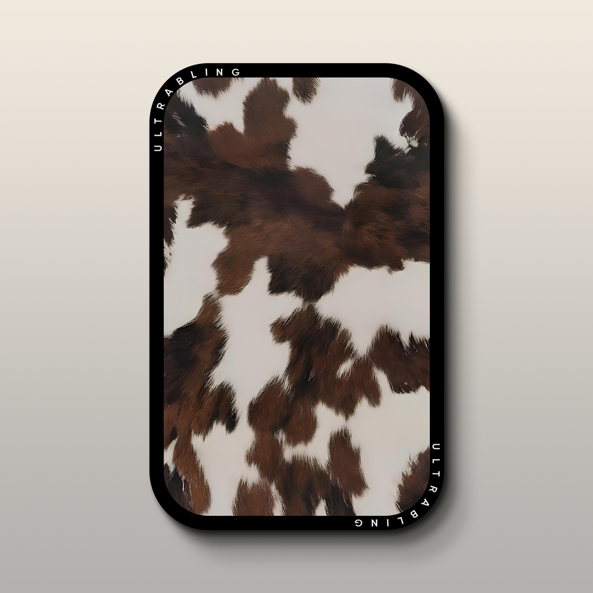 Mocha Cow MagSafe Wallet - Front View