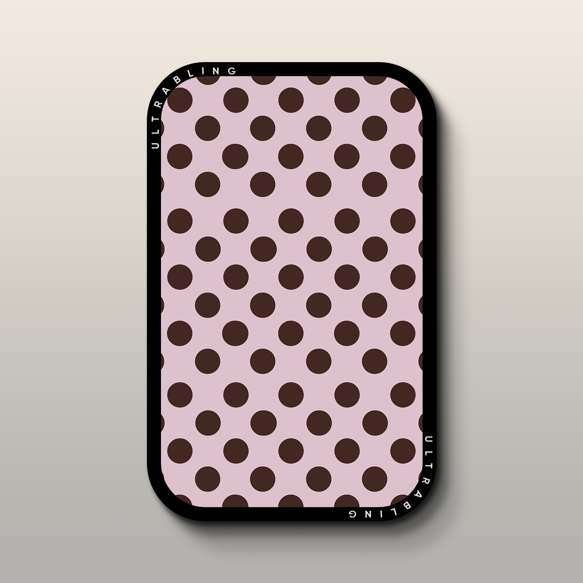 Mocha Polka MagSafe Wallet - Front View