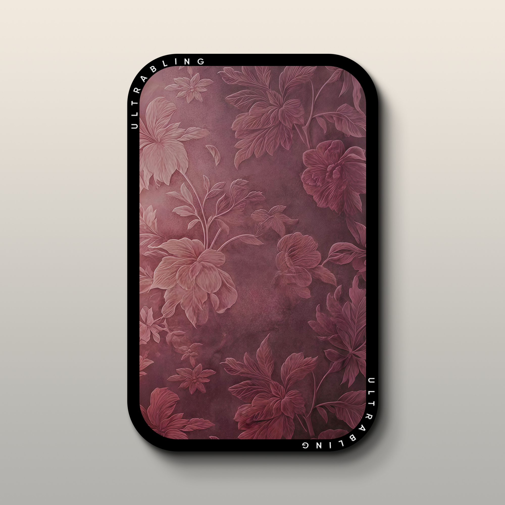 Burgundy Bloom MagSafe Wallet - Front View