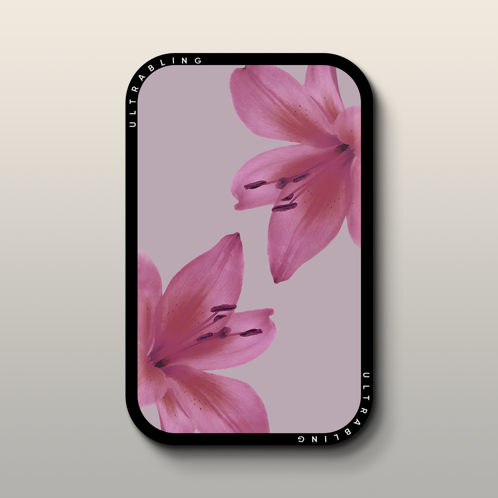 Blush Lily MagSafe Wallet - Front View