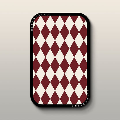 Merlot Harlequin MagSafe Wallet - Front View