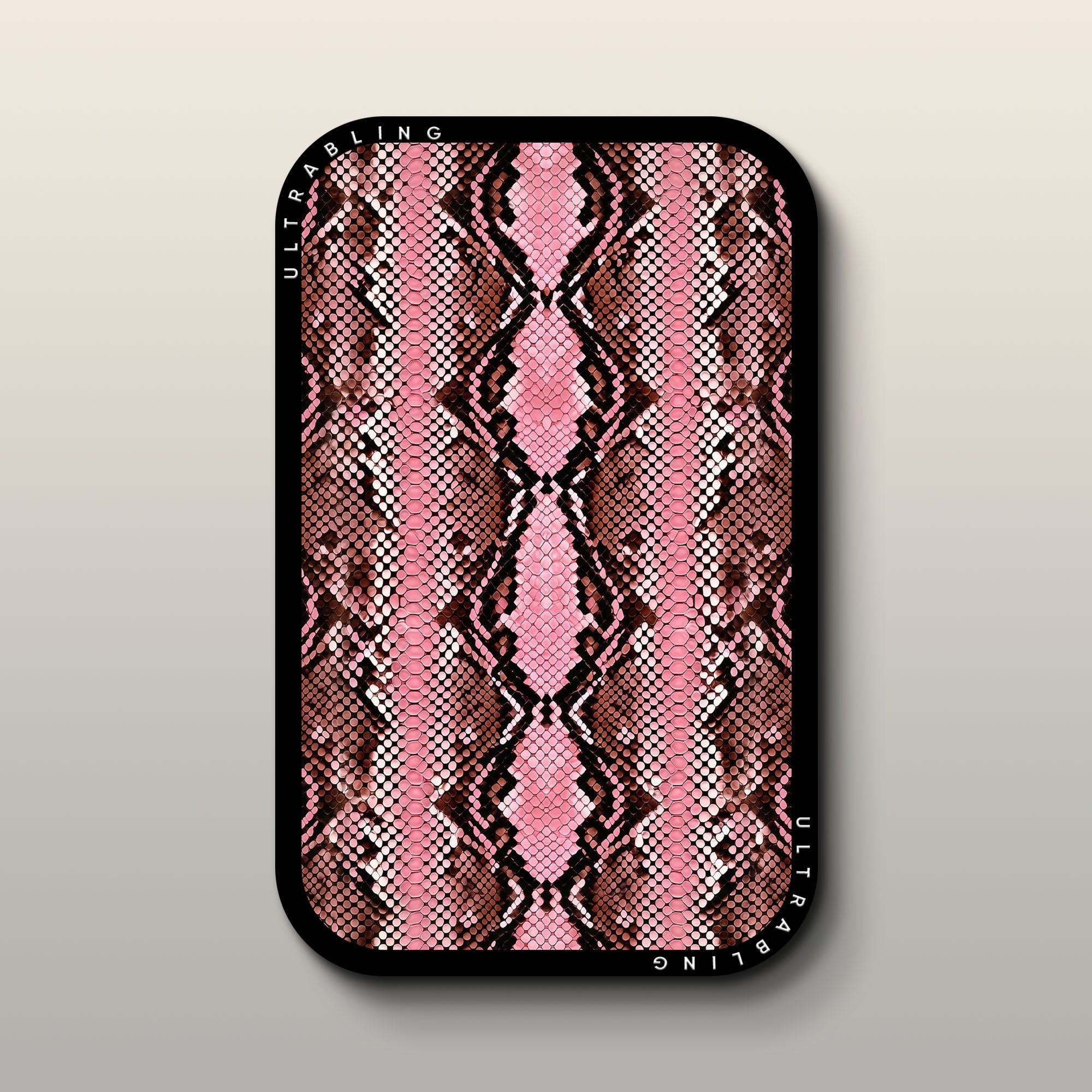 Rosé Python MagSafe Wallet - Front View