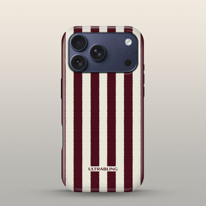 Bistro Stripe Eclipse Case on iPhone 17 Pro Deep Blue
