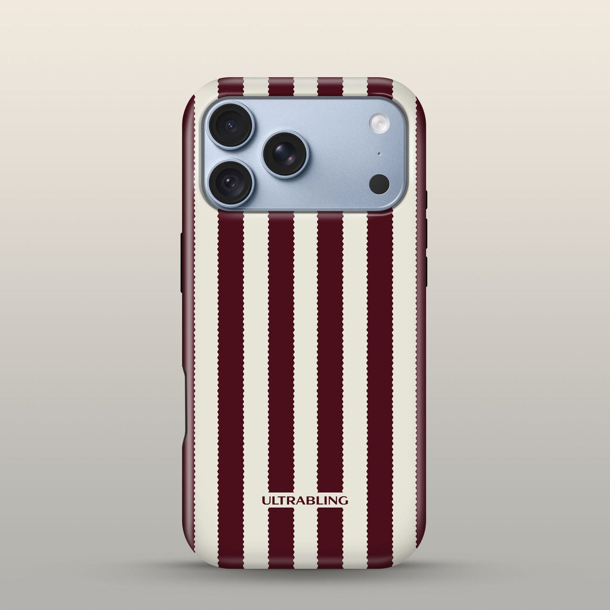 Bistro Stripe Eclipse Case on iPhone 18 Pro Glacier