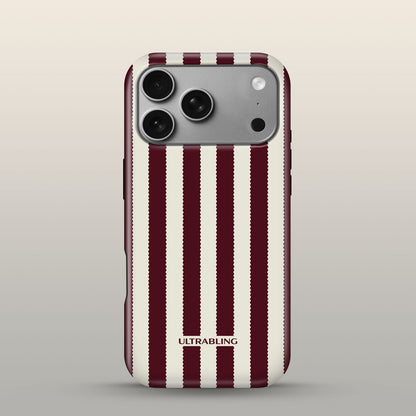 Bistro Stripe Eclipse Case on iPhone 18 Pro Silver