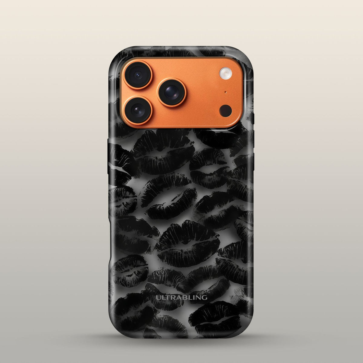 Blackout Kiss Eclipse Case on iPhone 17 Pro Cosmic Orange