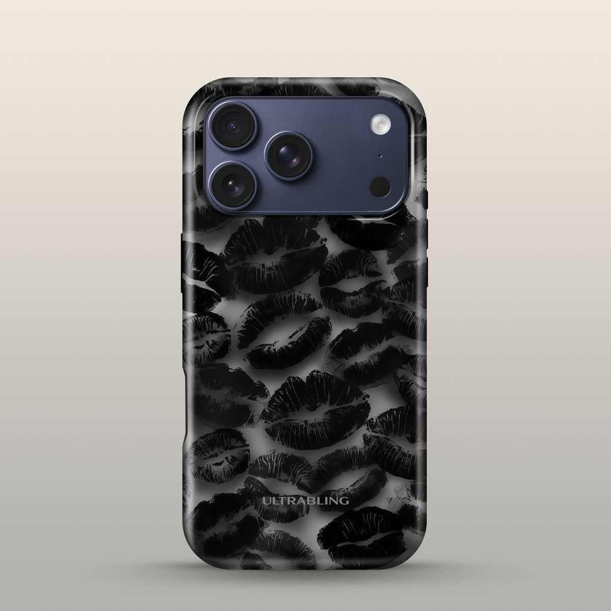Blackout Kiss Eclipse Case on iPhone 17 Pro Deep Blue