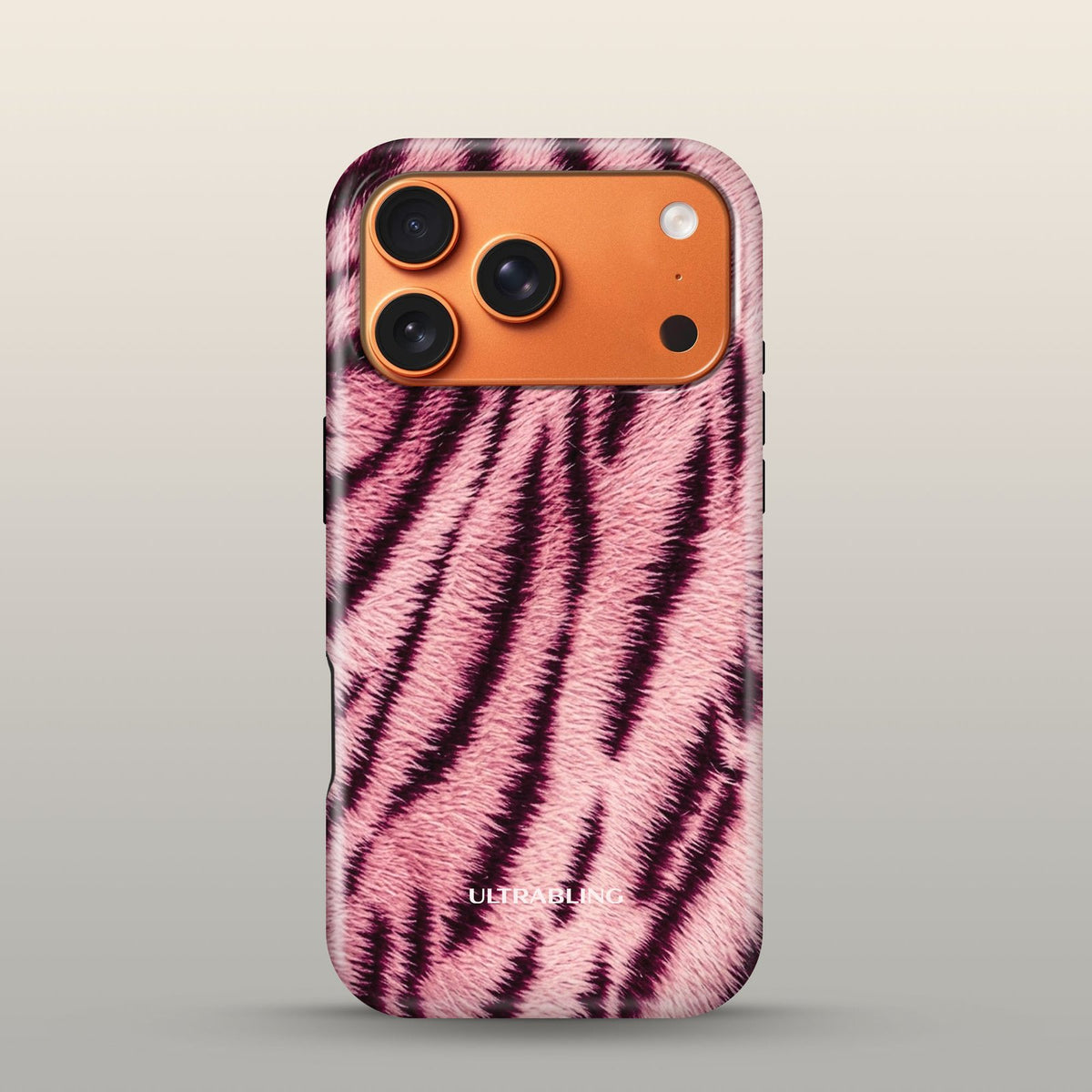 Blush Tiger Eclipse Case on iPhone 17 Pro Cosmic Orange