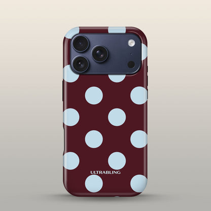 Claret Dot Eclipse Case on iPhone 17 Pro Deep Blue