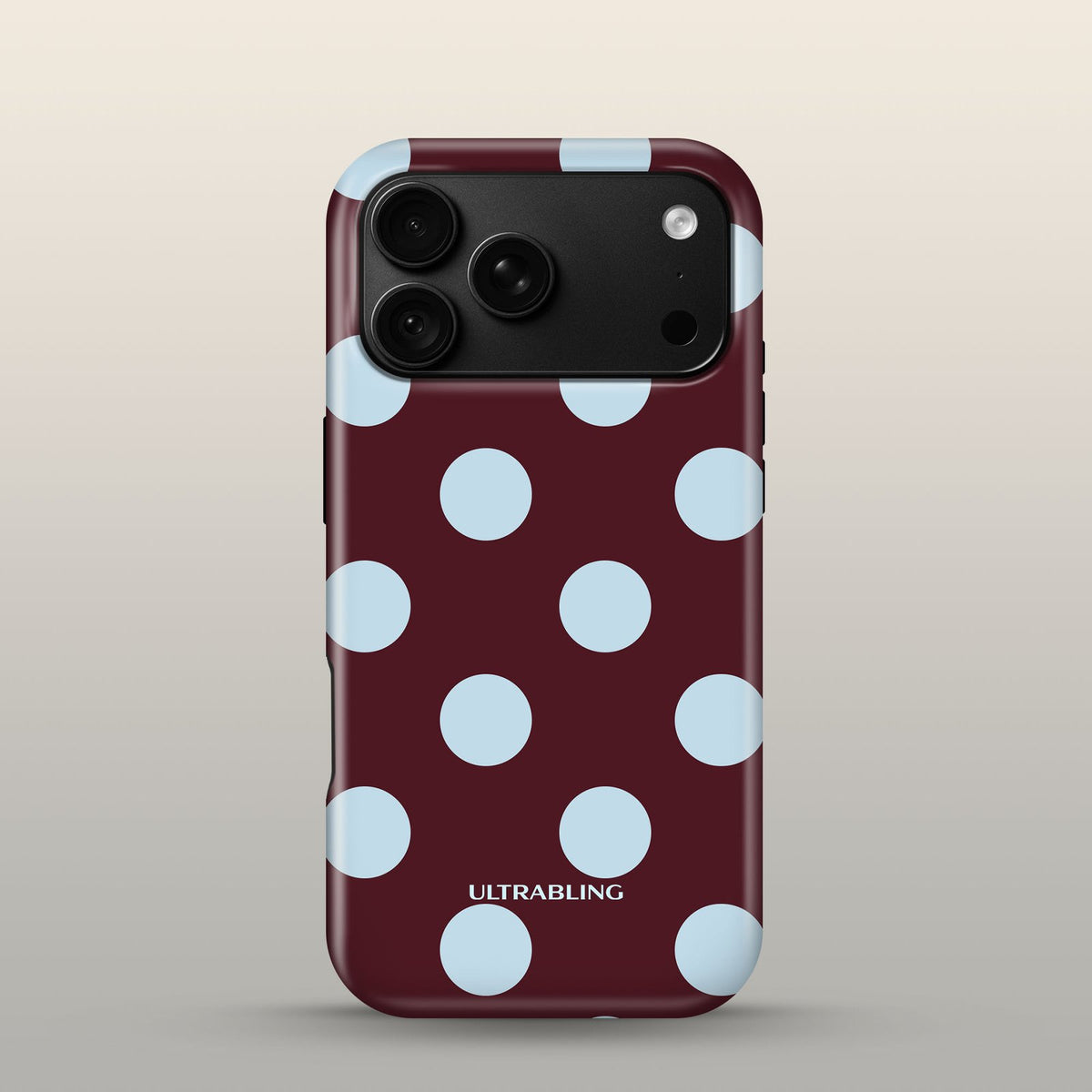 Claret Dot Eclipse Case on iPhone 18 Pro Black