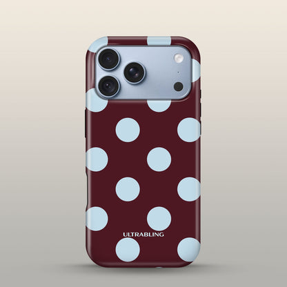 Claret Dot Eclipse Case on iPhone 18 Pro Glacier