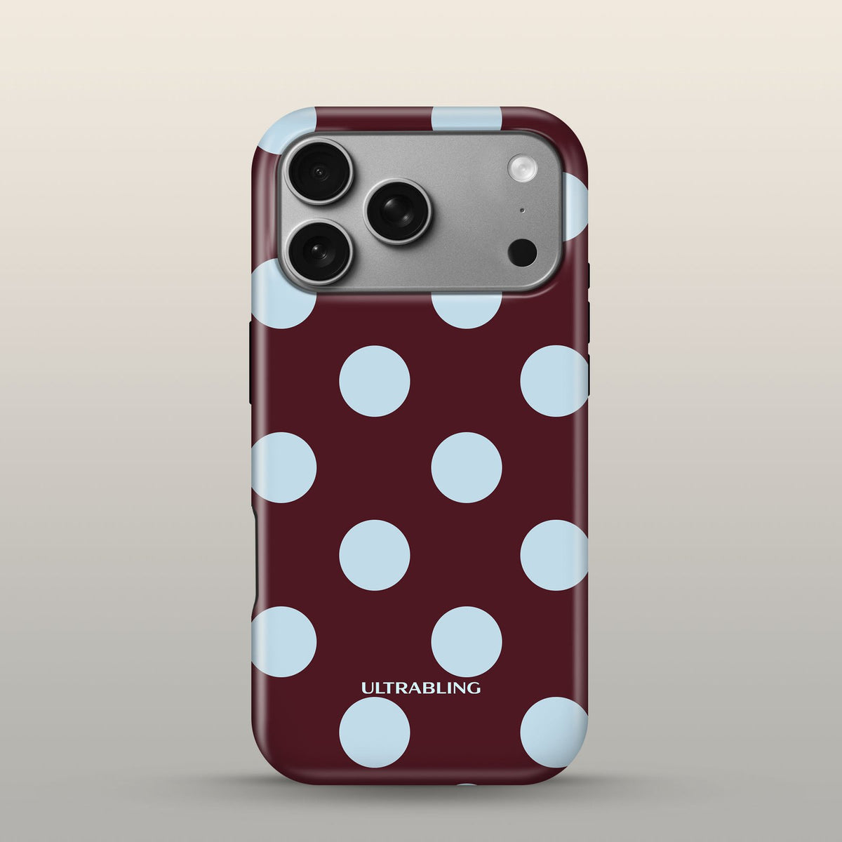 Claret Dot Eclipse Case on iPhone 18 Pro Silver
