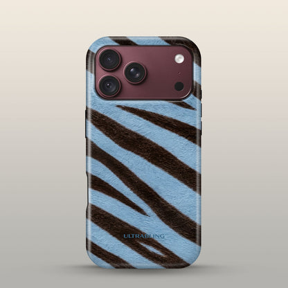 Denim Zebra Eclipse Case on iPhone 18 Pro Burgundy