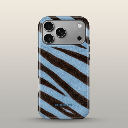 Denim Zebra Eclipse Case on iPhone 18 Pro Silver