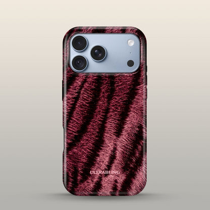Garnet Fur Eclipse Case on iPhone 18 Pro Glacier