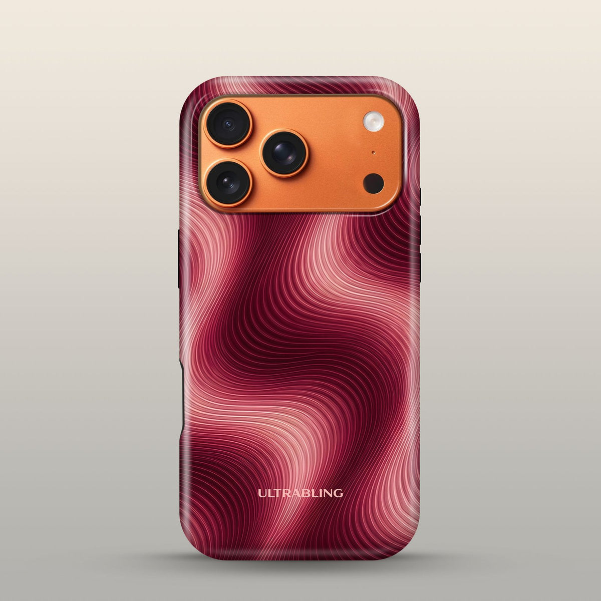 Heat Wave Eclipse Case on iPhone 17 Pro Cosmic Orange