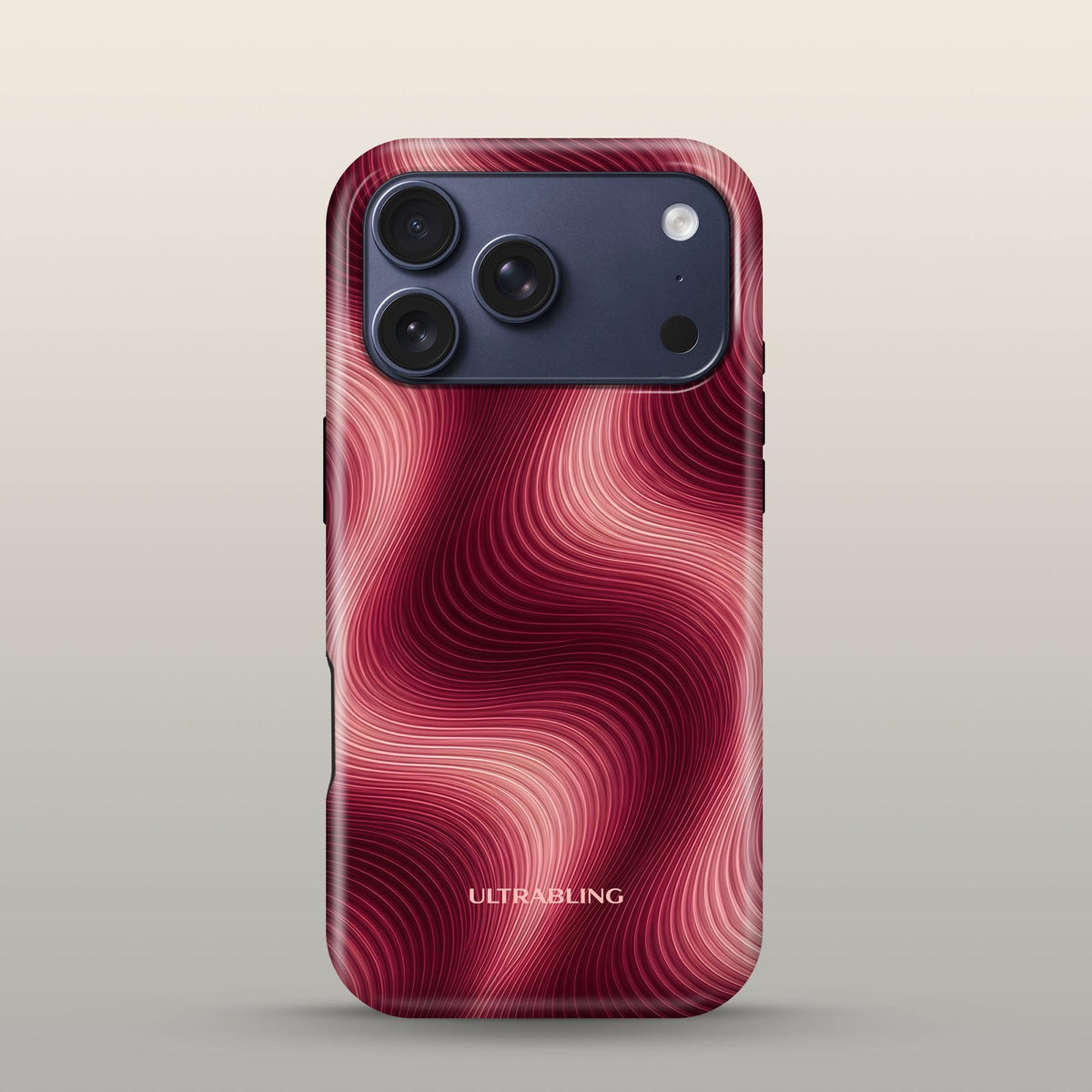 Heat Wave Eclipse Case on iPhone 17 Pro Deep Blue