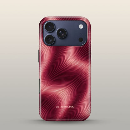 Heat Wave Eclipse Case on iPhone 17 Pro Deep Blue