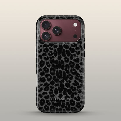 Jet Leopard Eclipse Case on iPhone 18 Pro Burgundy