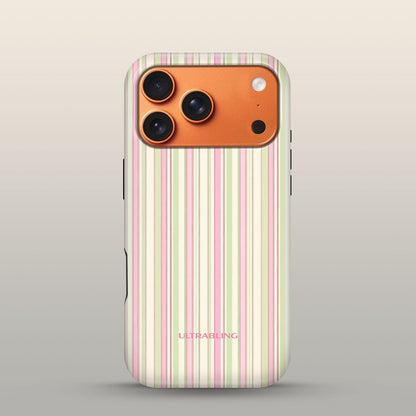 Macaron Stripe Eclipse Case on iPhone 17 Pro Cosmic Orange