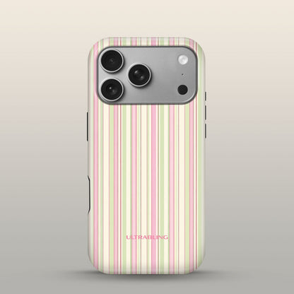 Macaron Stripe Eclipse Case on iPhone 17 Pro Silver