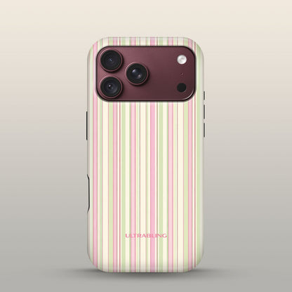 Macaron Stripe Eclipse Case on iPhone 18 Pro Burgundy