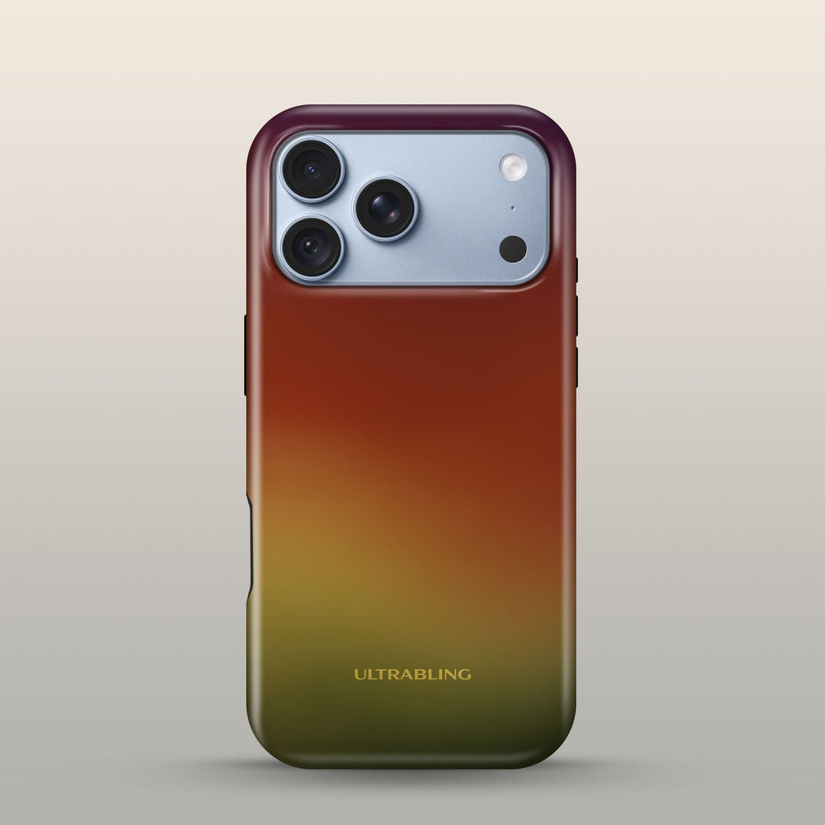 Mango Haze Eclipse Case on iPhone 18 Pro Glacier