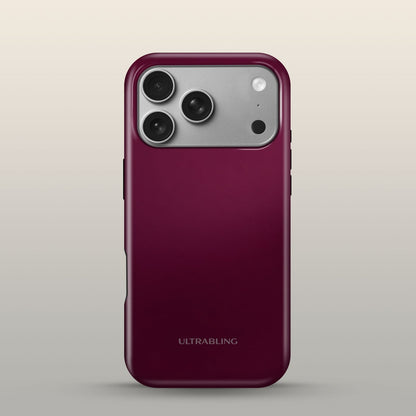 Oxblood Eclipse Case on iPhone 17 Pro Silver