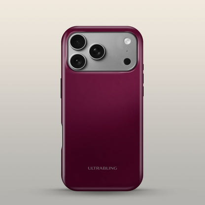 Oxblood Eclipse Case on iPhone 18 Pro Silver