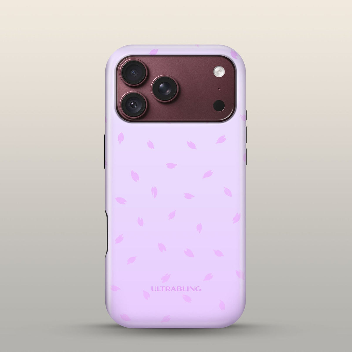 Petal Snow Eclipse Case on iPhone 18 Pro Burgundy
