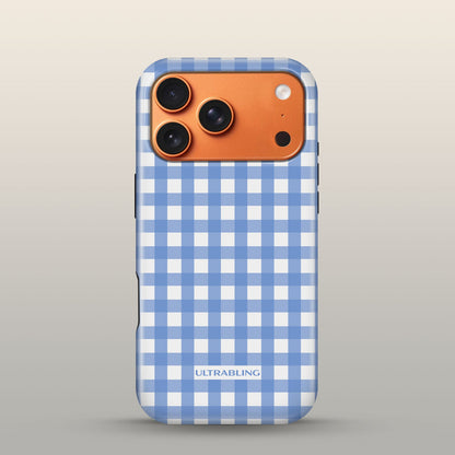 Picnic Blue Eclipse Case on iPhone 17 Pro Cosmic Orange