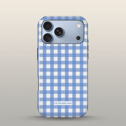 Picnic Blue Eclipse Case on iPhone 18 Pro Glacier