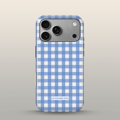 Picnic Blue Eclipse Case on iPhone 18 Pro Silver