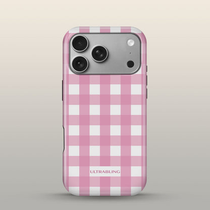 Strawberry Check Eclipse Case on iPhone 17 Pro Silver