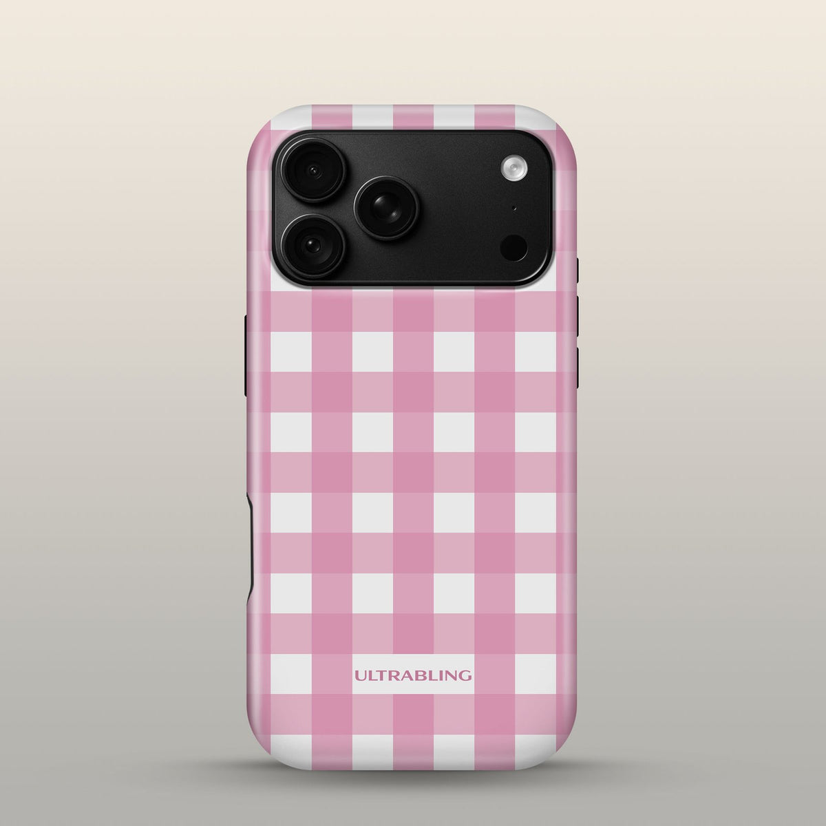 Strawberry Check Eclipse Case on iPhone 18 Pro Black