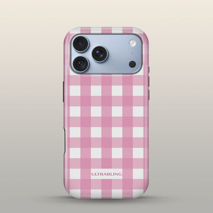Strawberry Check Eclipse Case on iPhone 18 Pro Glacier