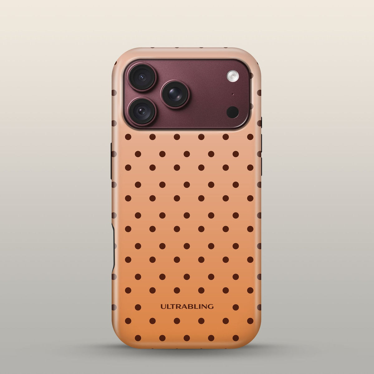 Toffee Dot Eclipse Case on iPhone 18 Pro Burgundy