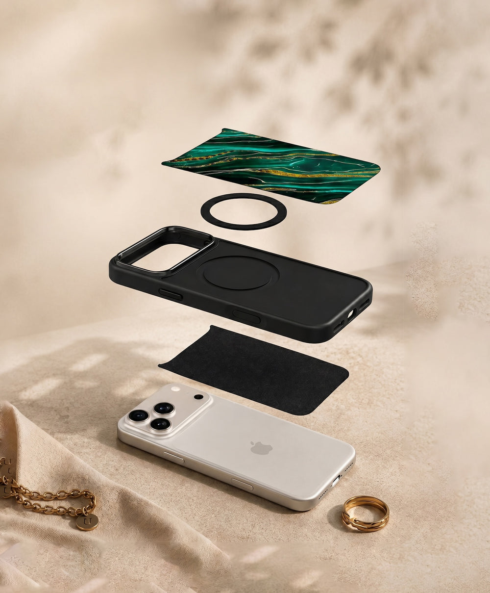 Exploded view of Aurum case construction